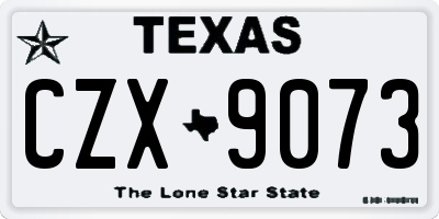 TX license plate CZX9073