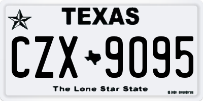 TX license plate CZX9095