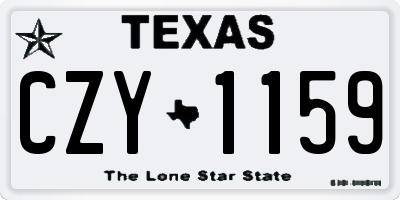TX license plate CZY1159