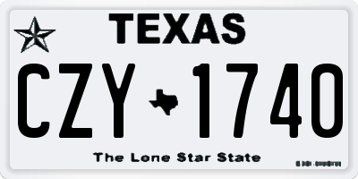 TX license plate CZY1740