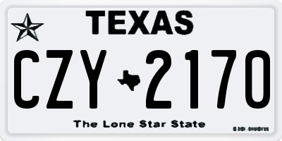TX license plate CZY2170