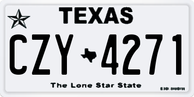 TX license plate CZY4271