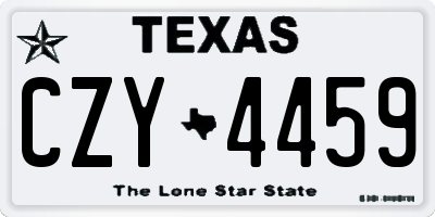 TX license plate CZY4459