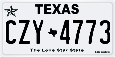 TX license plate CZY4773