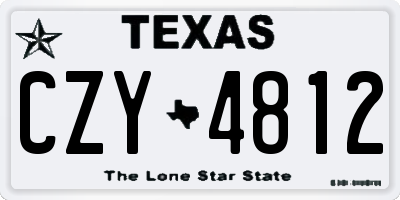 TX license plate CZY4812