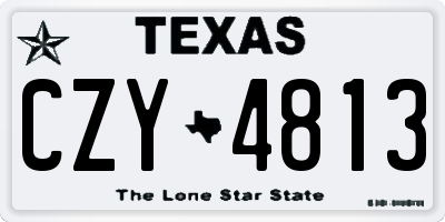 TX license plate CZY4813