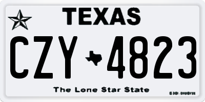 TX license plate CZY4823