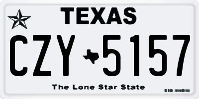 TX license plate CZY5157