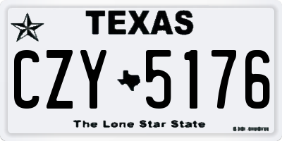 TX license plate CZY5176
