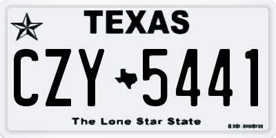 TX license plate CZY5441
