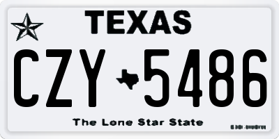 TX license plate CZY5486