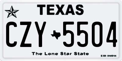 TX license plate CZY5504