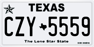 TX license plate CZY5559
