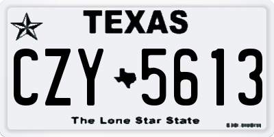 TX license plate CZY5613