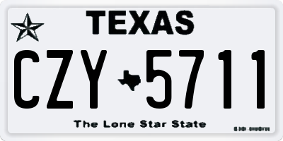 TX license plate CZY5711