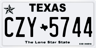 TX license plate CZY5744