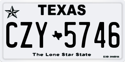 TX license plate CZY5746
