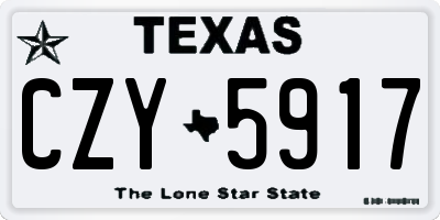 TX license plate CZY5917