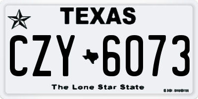 TX license plate CZY6073