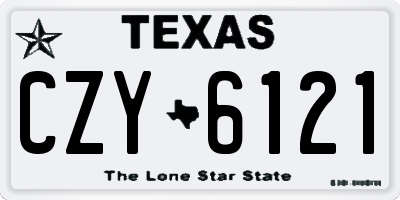 TX license plate CZY6121