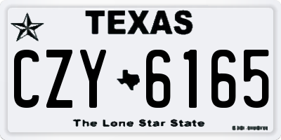 TX license plate CZY6165