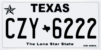 TX license plate CZY6222