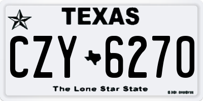 TX license plate CZY6270