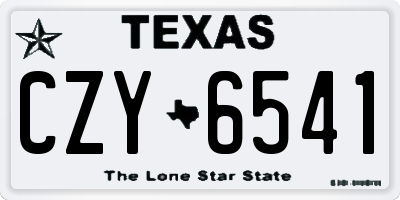 TX license plate CZY6541