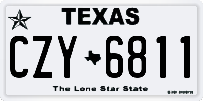 TX license plate CZY6811
