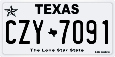 TX license plate CZY7091