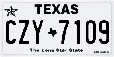 TX license plate CZY7109