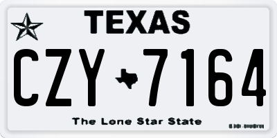 TX license plate CZY7164
