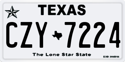 TX license plate CZY7224