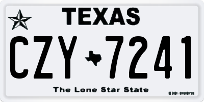 TX license plate CZY7241