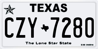 TX license plate CZY7280