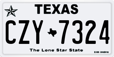 TX license plate CZY7324