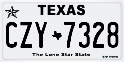 TX license plate CZY7328