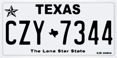 TX license plate CZY7344
