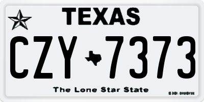 TX license plate CZY7373