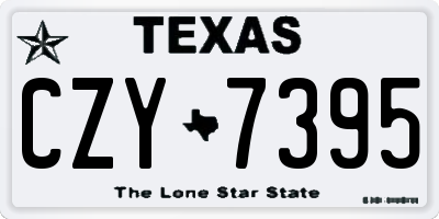 TX license plate CZY7395
