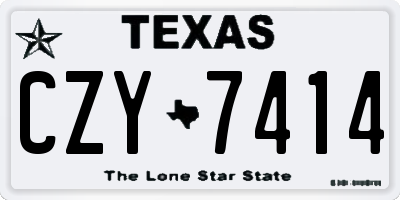 TX license plate CZY7414