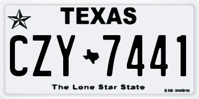 TX license plate CZY7441