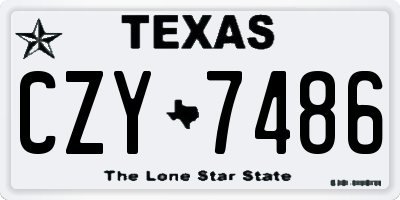 TX license plate CZY7486