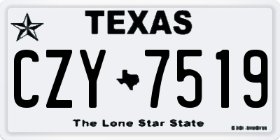 TX license plate CZY7519