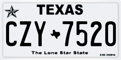 TX license plate CZY7520