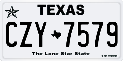TX license plate CZY7579