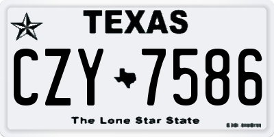 TX license plate CZY7586