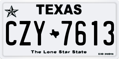 TX license plate CZY7613