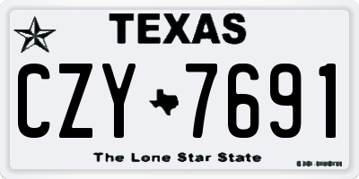 TX license plate CZY7691