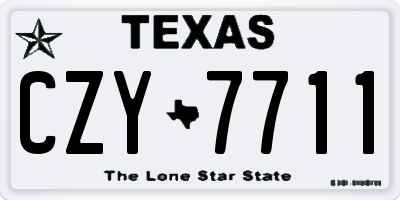 TX license plate CZY7711